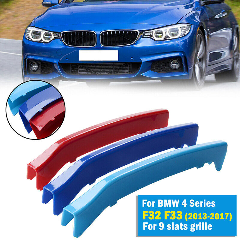 M-Color Grille Trim Strips for BMW F32 F33 F36 4 Series M-Sport 2014-2018 ABS ae