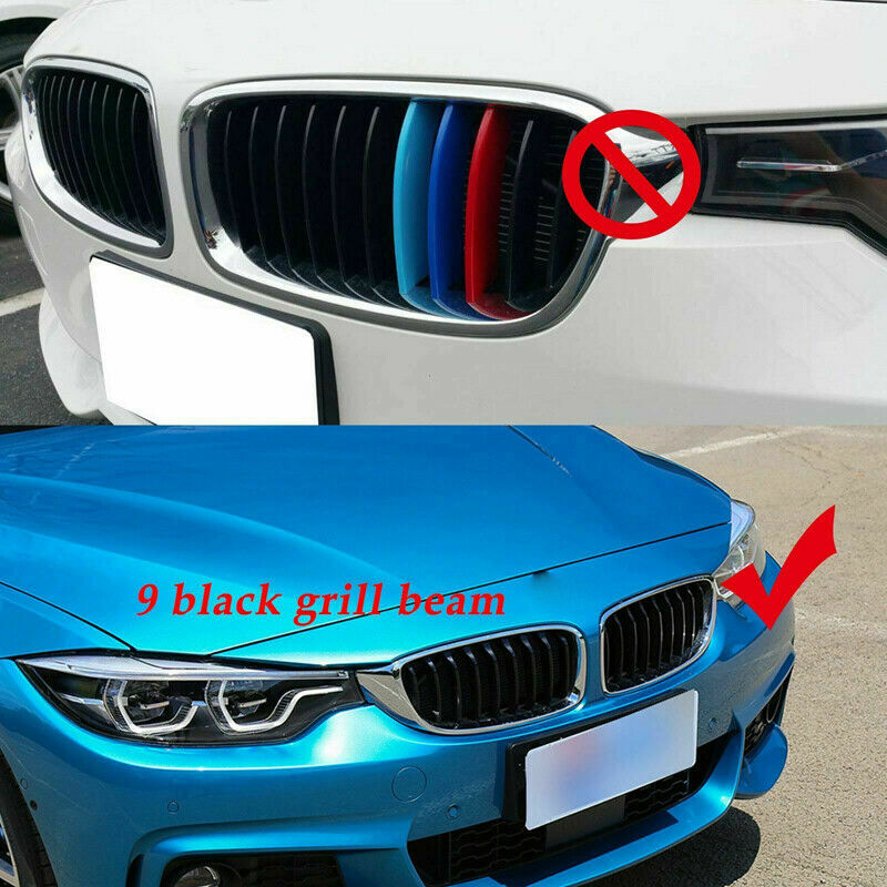 M-Color Grille Trim Strips for BMW F32 F33 F36 4 Series M-Sport 2014-2018 ABS ae