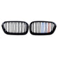Front Kidney Grill Grille M-Color Twin Slat For BMW F20 F21 1 Series 2015-2018