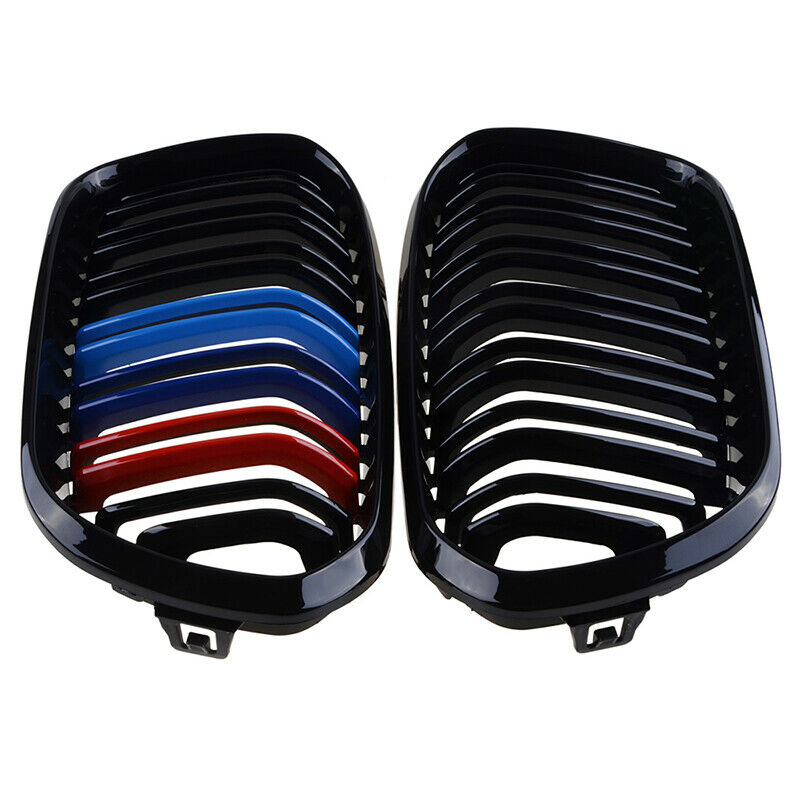 Front Kidney Grill Grille M-Color Twin Slat For BMW F20 F21 1 Series 2015-2018