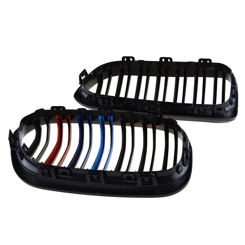 Front Kidney Grill Grille M-Color Twin Slat For BMW F20 F21 1 Series 2015-2018