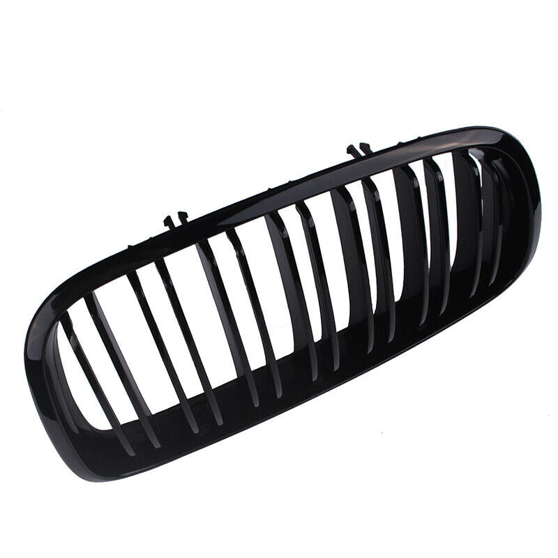 FRONT GLOSS BLACK BUMPER KIDNEY GRILLS GRILLES FOR BMW E70 E71 X5 X6 2007-2013