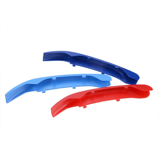 M-Color 7 Bars Front Kidney Grill Grille Cover Clips Strips for BMW X1 F48 15-19