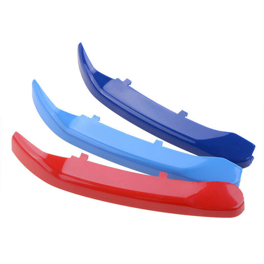 M-Color 7 Bars Front Kidney Grill Grille Cover Clips Strips for BMW X1 F48 15-19