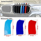 3PCS Kidney Grill Grille Cover Stripes Clips Fit for 2014-2018 BMW X5 X6 F15 F16