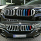 3PCS Kidney Grill Grille Cover Stripes Clips Fit for 2014-2018 BMW X5 X6 F15 F16