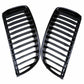 FOR BMW 3-SERIES E90 E91 05-08 PRE-LCI GLOSSY BLACK BUMPER KIDNEY GRILL GRILLES