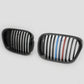 2x M Color Kidney Grille Grill Cover Fit For BMW E39 Facelift 5 Series 1997-2003