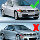 For BMW E46 2000-2003 M3 Gloss Black Front Bumper Kidney Grille Grill Dual Slat