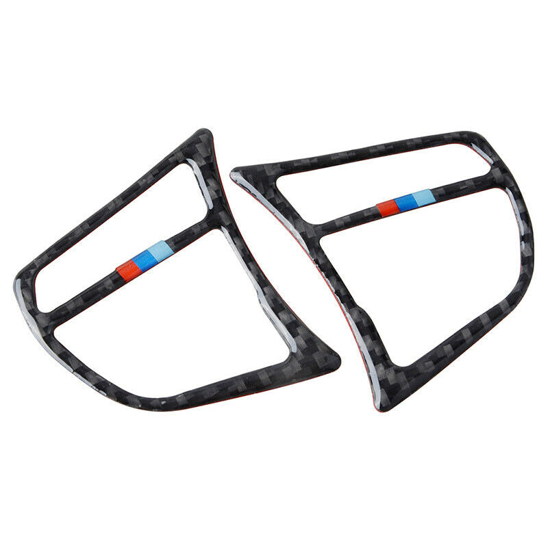 Carbon Fiber Interior Steering Wheel Switch Cover Trim For BMW F30 F31 F32 UK