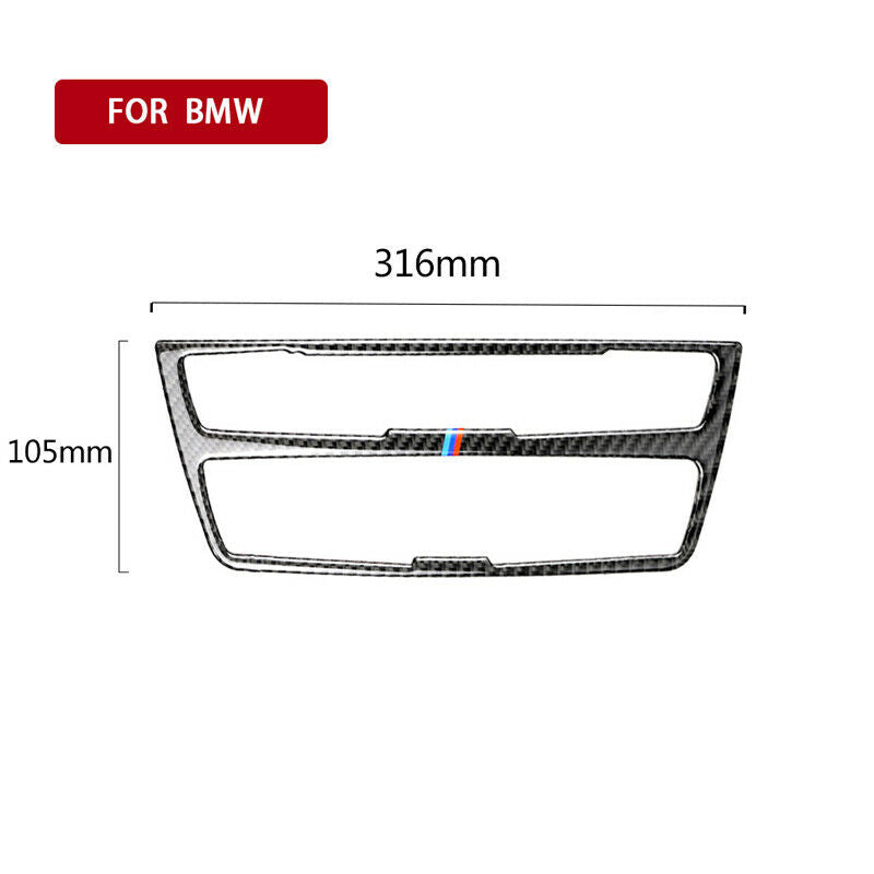 Real Carbon Fiber CD Control Panel Trim Decor For BMW 3 4 Series F30 F34