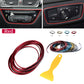 5M Red Chrome Car Auto Interior Exterior Decoration Moulding Trim Strip Line UK