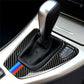 Carbon Fiber Interior Gear Shift Panel Cover Sticker Fits BMW 3 Series E90 E92
