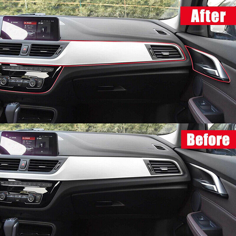 5M Red Car Auto Interior Exterior Decoration Moulding Trim Strip Line + Tool