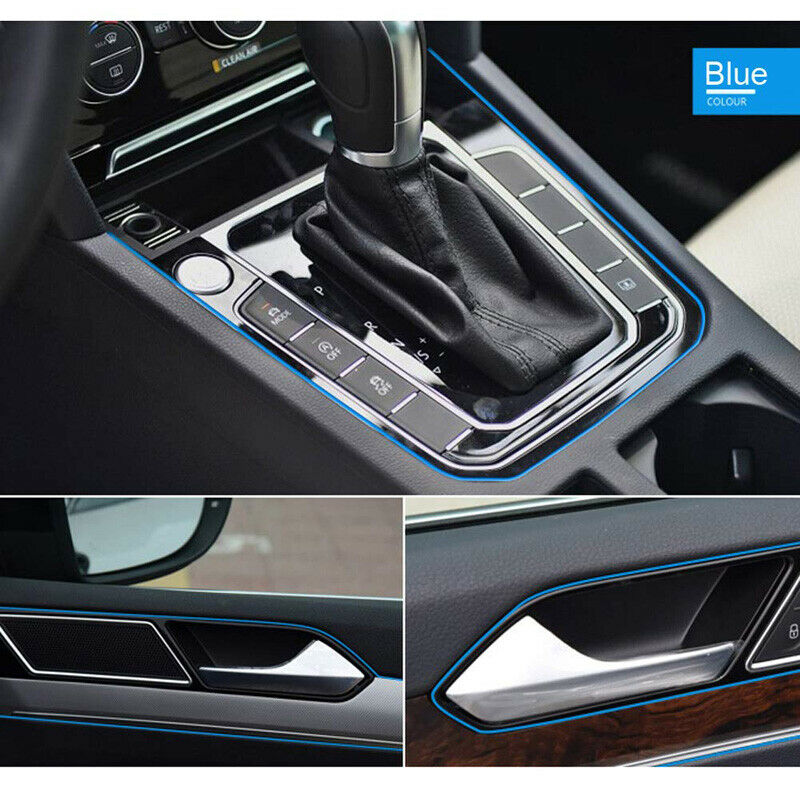 5M Blue Car Auto Interior Exterior Decoration Moulding Trim Strip Line + Tool
