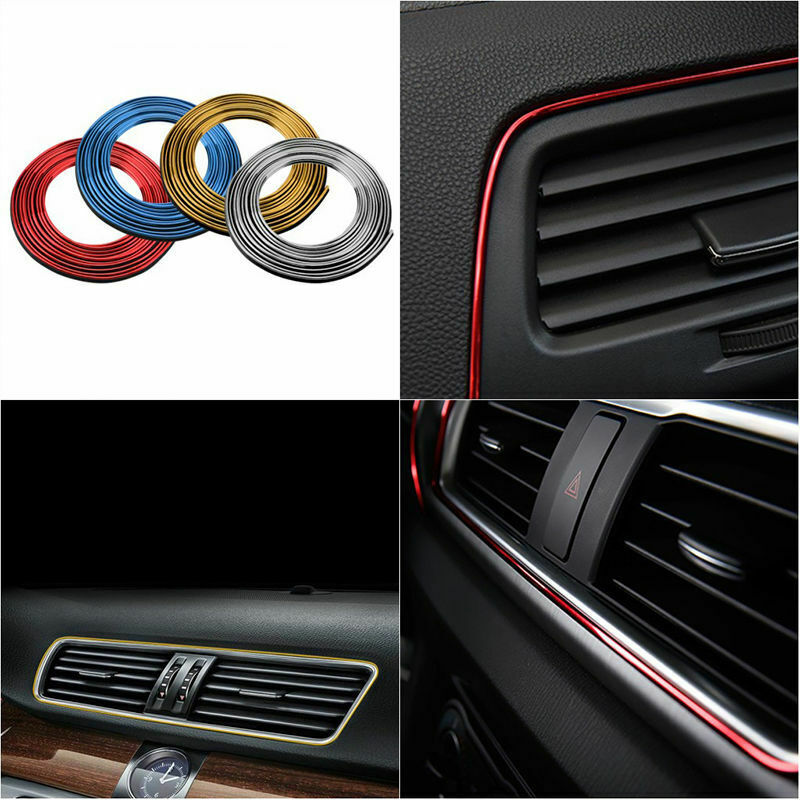 5M Gold Car Auto Interior Exterior Decoration Moulding Trim Strip