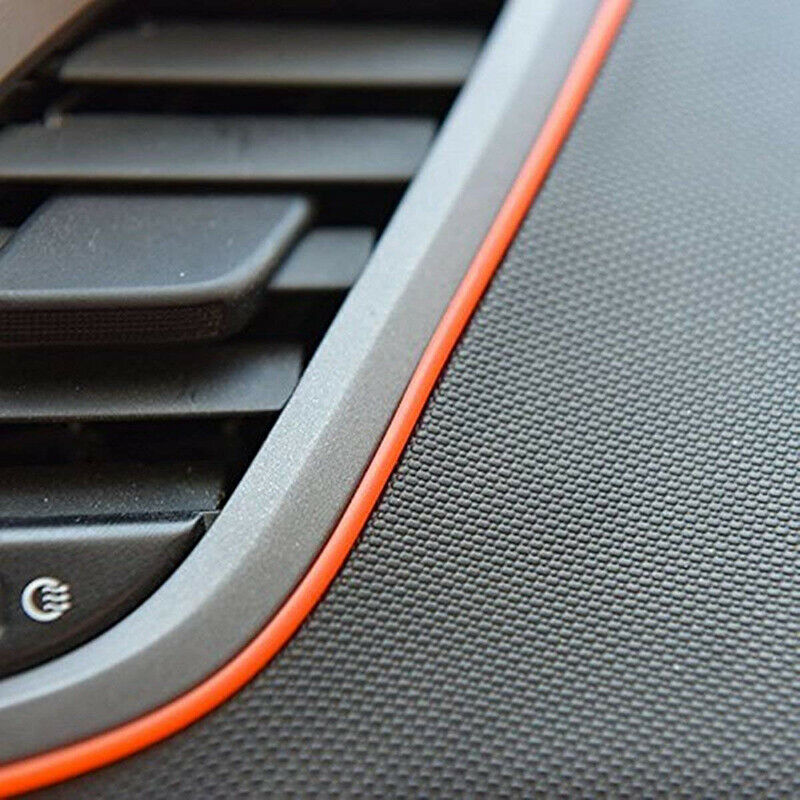 1x 5M Orange Car Interior Exterior Decoration Chrome Moulding Trim Strip Line AE