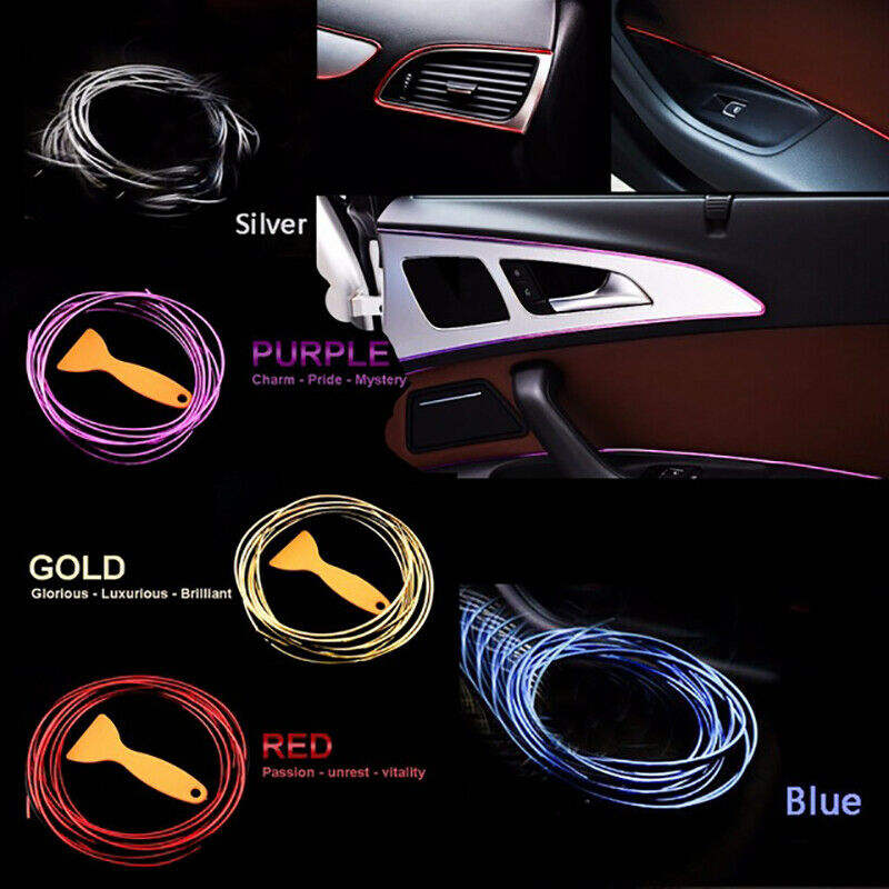 5M Purple Chrome Car Auto Interior Exterior Decoration Moulding Trim Strip Line