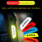 20Pcs Universal Auto Car Door Open Sticker Reflective Tape Safety Warning Decal