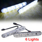 6 LED Daytime Running Lights Car Driving DRL Fog Lamp Light 12V Super White UK E