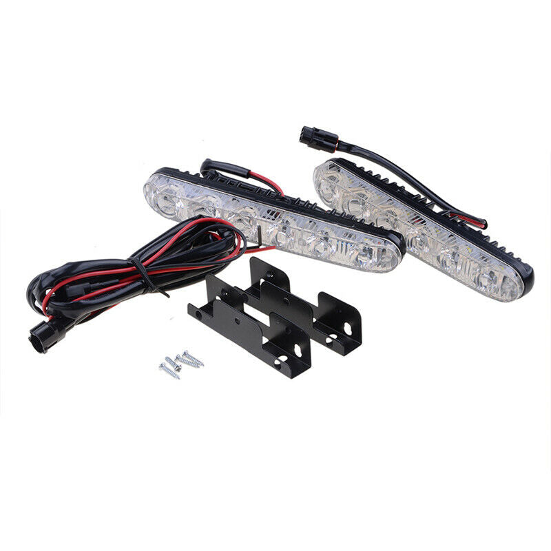 6 LED Daytime Running Lights Car Driving DRL Fog Lamp Light 12V Super White UK E