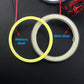 LED Headlight Rings Halo Angel Eyes White + Amber Indicator DRL Switchback