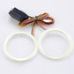 LED Headlight Rings Halo Angel Eyes White + Amber Indicator DRL Switchback