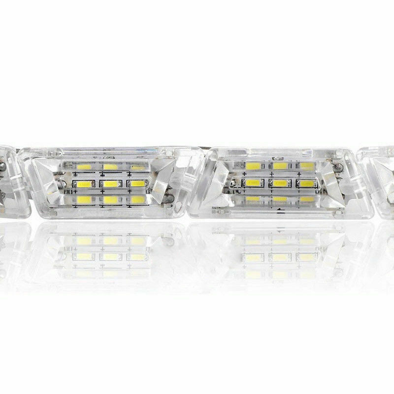 2x Crystal Switchback Flowing LED Strip Light Sequential Turn Signal DRL light