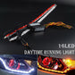 2x Crystal Switchback Flowing LED Strip Light Sequential Turn Signal DRL light