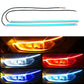 2xSequential LED Strip Turn Signal Indicator DRL Daytime Running Light for Auto