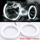 110MM White Car COB LED Ring Angel Eyes Halo Foglight Headlight Lamp Cover AE