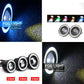 Angel Eyes Halo Auto Car Fog Lights Lamp Projector DRL COB LED Bulbs Universal