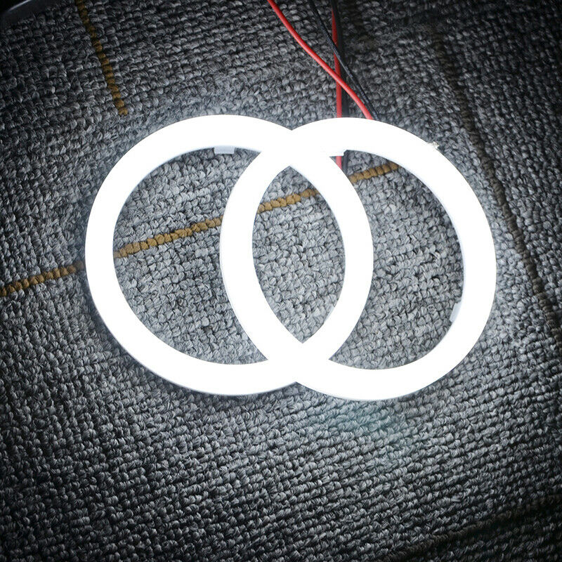 60-120mm COB LED Headlight Rings Halo Angel Eyes Fog Light Daytime Running UK E1