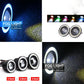 64/76/89mm Angel Eyes Halo Car Fog Lights Lamp Projector DRL COB LED Bulbs UK 2X