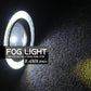 64/76/89mm Angel Eyes Halo Car Fog Lights Lamp Projector DRL COB LED Bulbs UK 2X