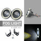 64/76/89mm Angel Eyes Halo Car Fog Lights Lamp Projector DRL COB LED Bulbs UK 2X