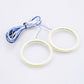 2x 70MM White Car Auto LED ring Angel Eyes Halo Fog Head Lamp Light+Cover UK E2