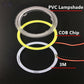 2x 70MM White Car Auto LED ring Angel Eyes Halo Fog Head Lamp Light+Cover UK E2