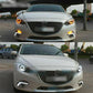 80CM LED Headlight Rings Halo Angel Eyes White + Amber Indicator DRL Switchback
