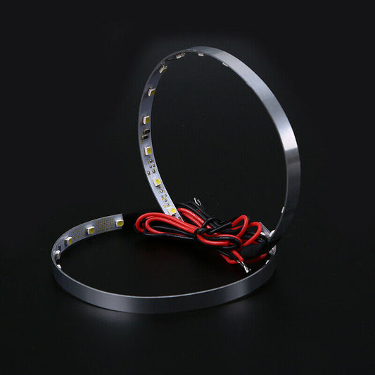 2Pcs White Devil Demon Eyes Halo Ring LED For Projector Lens Headlights Retrofit