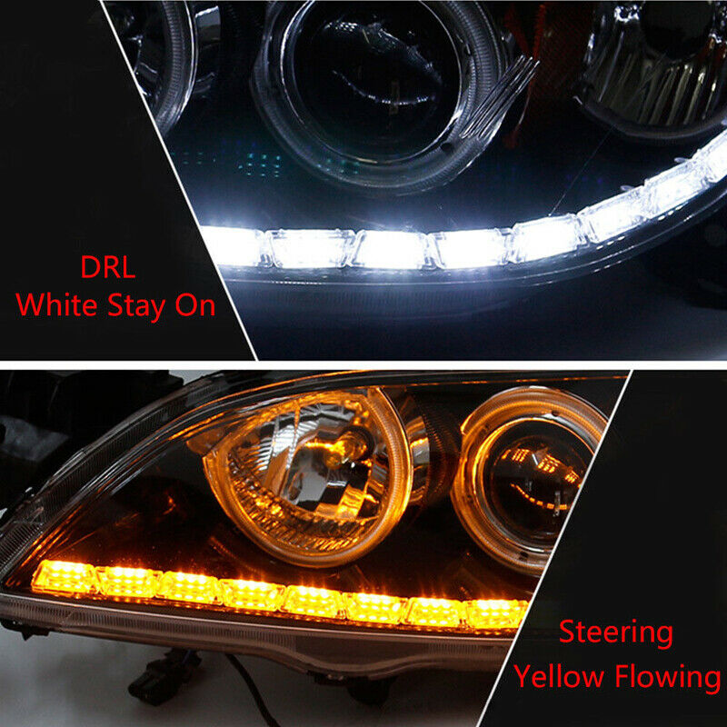 16LED flexional Car Flexible LED Strip Light DRL Sequential Turn Signal Lamp a3