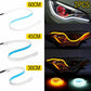 2 x Car LED DRL Daytime Running Light Flexible Tube Strip Red Blue Yellow White