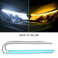 2 x Car LED DRL Daytime Running Light Flexible Tube Strip Red Blue Yellow White
