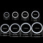 60-120mm COB LED Headlight Rings Halo Angel Eyes Fog Light Daytime Running AE01