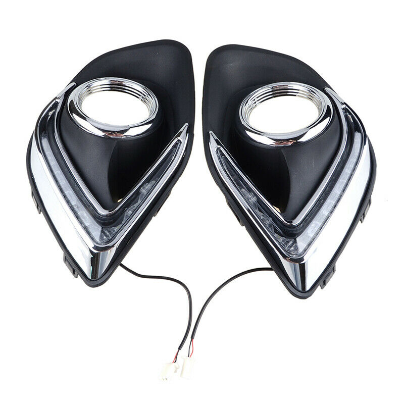 2pcs Front LED Daytime Running Light Lamp Fit For Mitsubishi ASX RVR 2013-2015