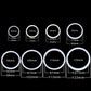 60/70/80MM White+Amber Switchback 102SMD Halo Ring Angel Eyes LED Lights 12V