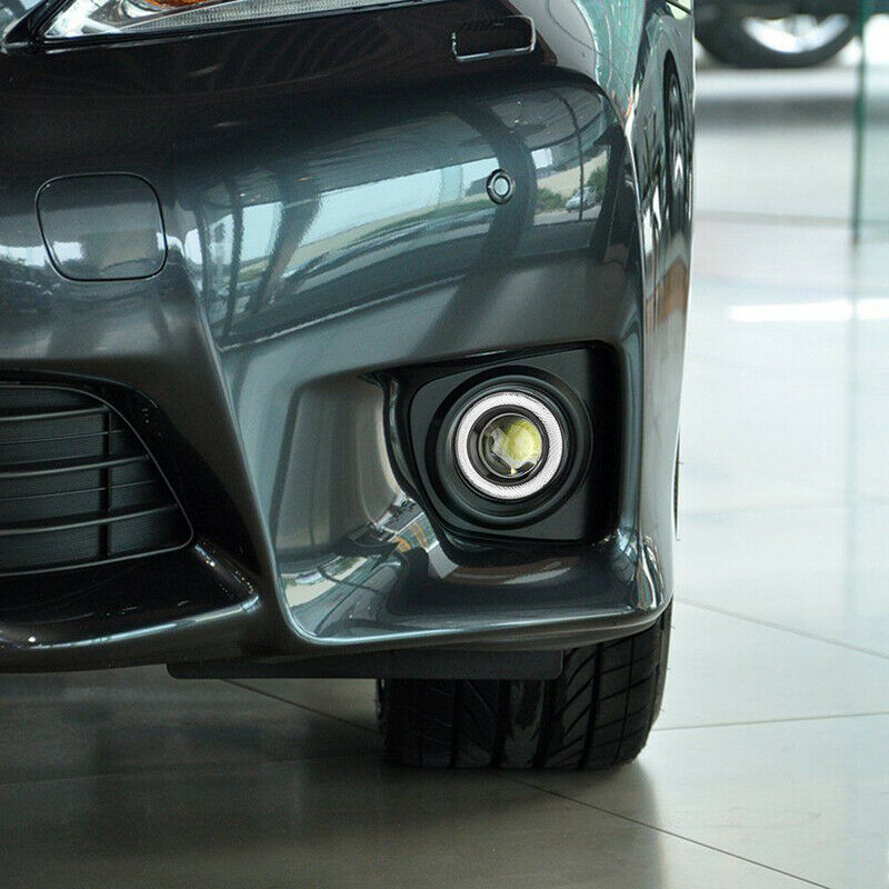 2pcs 2.5'' COB LED Angel Eyes Car DRL Fog Light Lens Projector Halo Fog Lamp