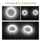 120mm White Universal Car DRL COB Angel Eyes Halo Ring Fog Headlight Lamp Light