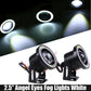 64-89mm Angel Eyes Halo Car Fog Lights Lamp Projector DRL COB LED Bulbs White AE