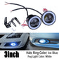 3Inch 76mm COB LED Angel Eyes Car DRL Fog Light Lens Projector Halo Fog Lamp 10W